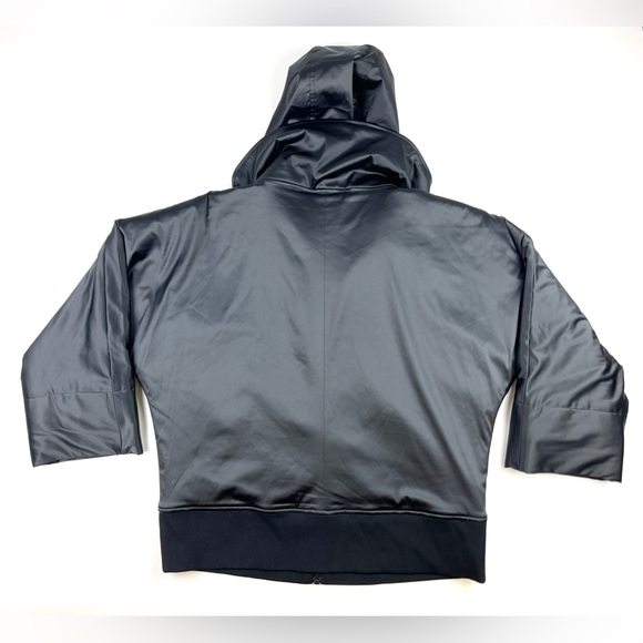 Derek Lam IOC x Athleta Collaboration Black Satin Feel Jacket Size Large - Picture 2 of 3